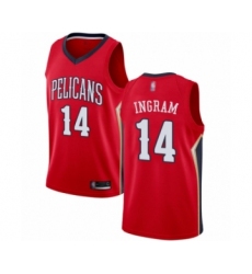 Women's New Orleans Pelicans #14 Brandon Ingram Swingman Red Basketball Jersey Statement Edition