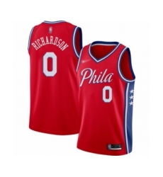 Women's Philadelphia 76ers #0 Josh Richardson Swingman Red Finished Basketball Jersey - Statement Edition