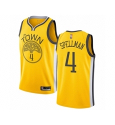Youth Golden State Warriors #4 Omari Spellman Yellow Swingman Jersey - Earned Edition