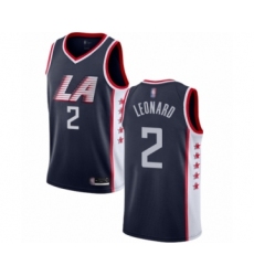 Youth Los Angeles Clippers #2 Kawhi Leonard Swingman Navy Blue Basketball Jersey - City Edition