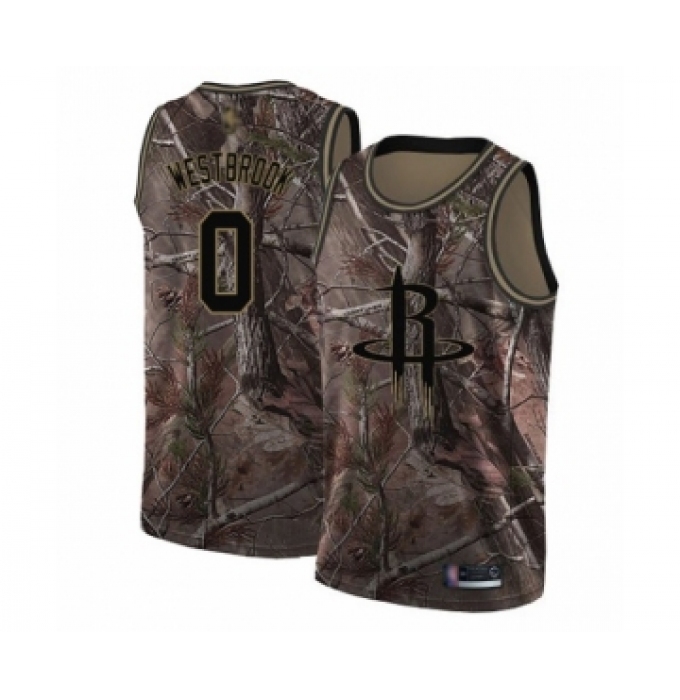 Men's Houston Rockets #0 Russell Westbrook Swingman Camo Realtree Collection Basketball Jersey