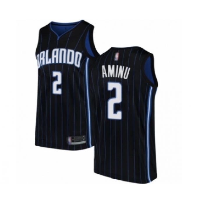 Men's Orlando Magic #2 Al-Farouq Aminu Authentic Black Basketball Jersey Statement Edition