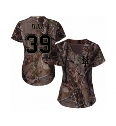 Women's New York Mets #39 Edwin Diaz Authentic Camo Realtree Collection Flex Base Baseball Jer