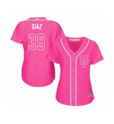 Women's New York Mets #39 Edwin Diaz Authentic Pink Fashion Cool Base Baseball Jersey