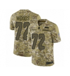 Youth Seattle Seahawks #72 Al Woods Limited Camo 2018 Salute to Service Football Jersey