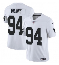 Men's Las Vegas Raiders #94 Christian Wilkins White Vapor Football Stitched Jersey