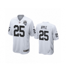 Men's Oakland Raiders #25 Eli Apple White 2020 Inaugural Season Game Jersey