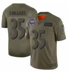 Men's Baltimore Ravens #35 Gus Edwards Limited Camo 2019 Salute to Service Football Jersey