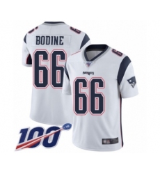 Men's New England Patriots #66 Russell Bodine White Vapor Untouchable Limited Player 100th Season Football Jersey