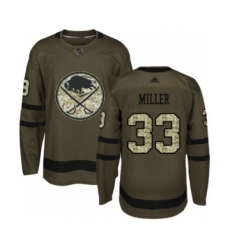 Youth Buffalo Sabres #33 Colin Miller Authentic Green Salute to Service Hockey Jersey