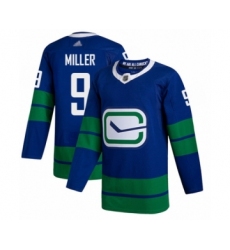 Men's Vancouver Canucks #9 J.T. Miller Authentic Royal Blue Alternate Hockey Jersey