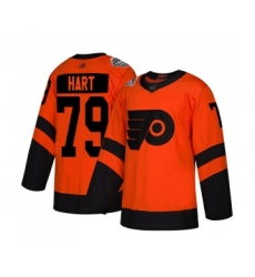Women's Philadelphia Flyers #79 Carter Hart Authentic Orange 2019 Stadium Series Hockey Jersey