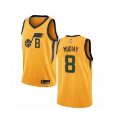 Women's Utah Jazz #8 Emmanuel Mudiay Swingman Gold Basketball Jersey Statement Edition