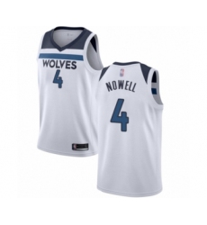Youth Minnesota Timberwolves #4 Jaylen Nowell Swingman White Basketball Jersey - Association Edition