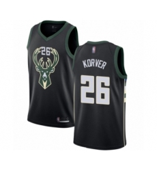Women's Milwaukee Bucks #26 Kyle Korver Swingman Black Basketball Jersey - Statement Edition