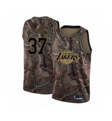 Youth Los Angeles Lakers #37 Kostas Antetokounmpo Swingman Camo Realtree Collection Basketball Jersey