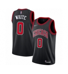 Women's Chicago Bulls #0 Coby White Swingman Black Finished Basketball Jersey - Statement Edition