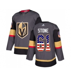 Men's Vegas Golden Knights #61 Mark Stone Authentic Gray USA Flag Fashion Hockey Jersey