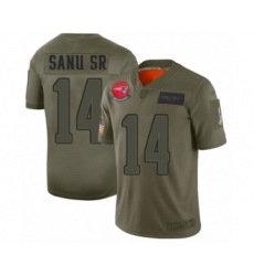 Youth New England Patriots #14 Mohamed Sanu Sr Limited Olive 2019 Salute to Service Football Jersey