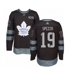Men's Toronto Maple Leafs #19 Jason Spezza Authentic Black 1917-2017 100th Anniversary Hockey Jersey