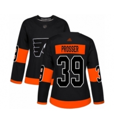 Women's Philadelphia Flyers #39 Nate Prosser Authentic Black Alternate Hockey Jersey