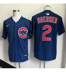 Men's Chicago Cubs #2 Nico Hoerner Blue 2026 Limited Stitched Baseball Jersey