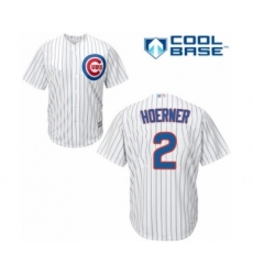 Youth Chicago Cubs #2 Nico Hoerner Authentic White Home Cool Base Baseball Player Jersey