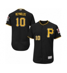 Men's Pittsburgh Pirates #10 Bryan Reynolds Black Alternate Flex Base Authentic Collection Baseball Player Jersey