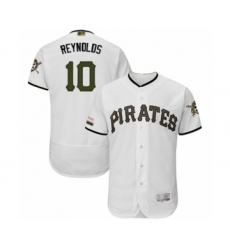 Men's Pittsburgh Pirates #10 Bryan Reynolds White Alternate Authentic Collection Flex Base Baseball Player Jersey