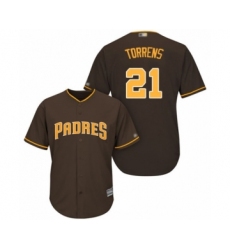 Youth San Diego Padres #21 Luis Torrens Authentic Brown Alternate Cool Base Baseball Player Jersey