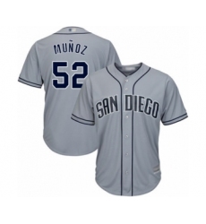 Youth San Diego Padres #52 Andres Munoz Authentic Grey Road Cool Base Baseball Player Jersey