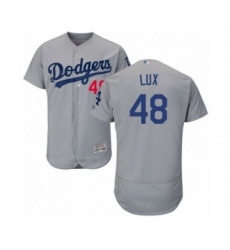 Men's Los Angeles Dodgers #48 Gavin Lux Gray Alternate Flex Base Authentic Collection Baseball Player Jersey