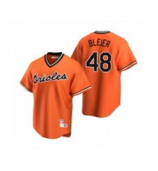 Men's Baltimore Orioles #48 Richard Bleier Nike Orange Cooperstown Collection Alternate Jersey