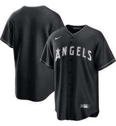 Men's Los Angeles Angels Blank Black Lights Out Limited Stitched Baseball Jersey