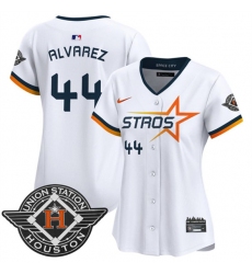 Women's Houston Astros #44 Yordan Alvarez White 2025 City Connect Limited Stitched Baseball Jersey(Run Small)