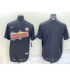 Men's Los Angeles Dodgers Blank Black Mexico Cool Base Nike Jersey