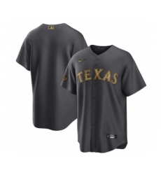Men's Texas Rangers Blank Charcoal 2022 All-Star Cool Base Stitched Baseball Jersey