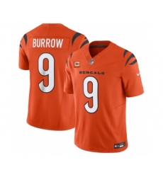 Men's Nike Cincinnati Bengals #9 Joe Burrow Orange 2023 F.U.S.E. 4-Star C Vapor Untouchable Limited Football Stitched Jersey