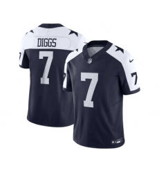 Men's Nike Dallas Cowboys #7 Trevon Diggs Navy Thanksgiving 2023 F.U.S.E. Limited Stitched Football Jersey