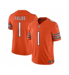 Men's Nike Chicago Bears #1 Justin Fields Orange 2023 F.U.S.E. Vapor Untouchable Football Limited Stitched Jersey