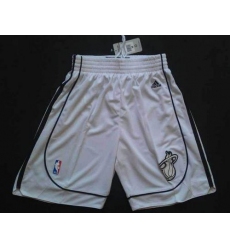 Miami Heat White On White NBA Shorts
