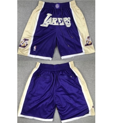 Los Angeles Lakers Purple Gold Shorts (Run Small)