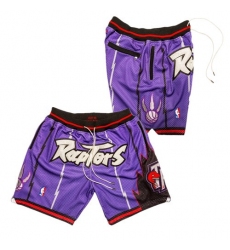 Men's Toronto Raptors Purple Shorts (Run Small)