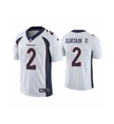 Men's Denver Broncos #2 Patrick Surtain II 2021 Football Draft White Vapor Untouchable Limited Jersey