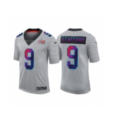 Men's Los Angeles Rams #9 Matthew Stafford Gray 2022 Super Bowl LVI Limited Stitched Jersey