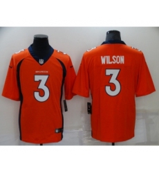 Women Denver Broncos #3 Russell Wilson Orange Vapor Untouchable Limited Stitched Jersey