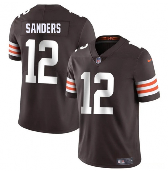 Men's Cleveland Browns #12 Shedeur Sanders Brown 2025 Vapor Limited Football Stitched Jersey