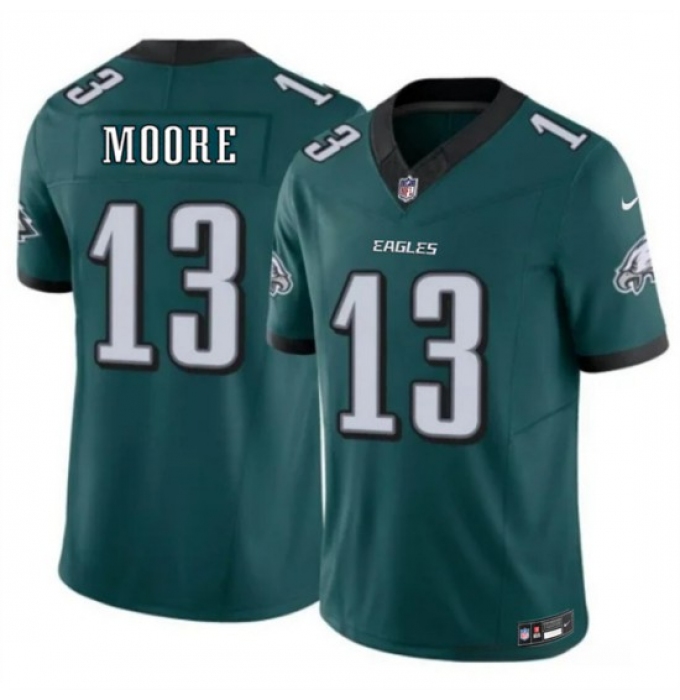 Men's Philadelphia Eagles #13 Elijah Moore Green 2026 F.U.S.E. Vapor Untouchable Limited Stitched Football Jersey