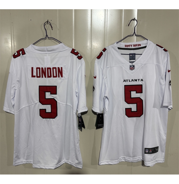Men's Atlanta Falcons #5 Drake London White 2026 New Vapor Untouchable Limited Football Stitched Jersey