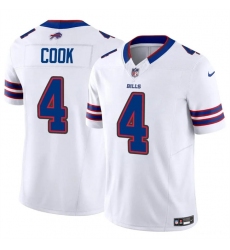 Men's Buffalo Bills #4 James Cook White 2023 F.U.S.E. Vapor Untouchable Limited Football Stitched Jersey